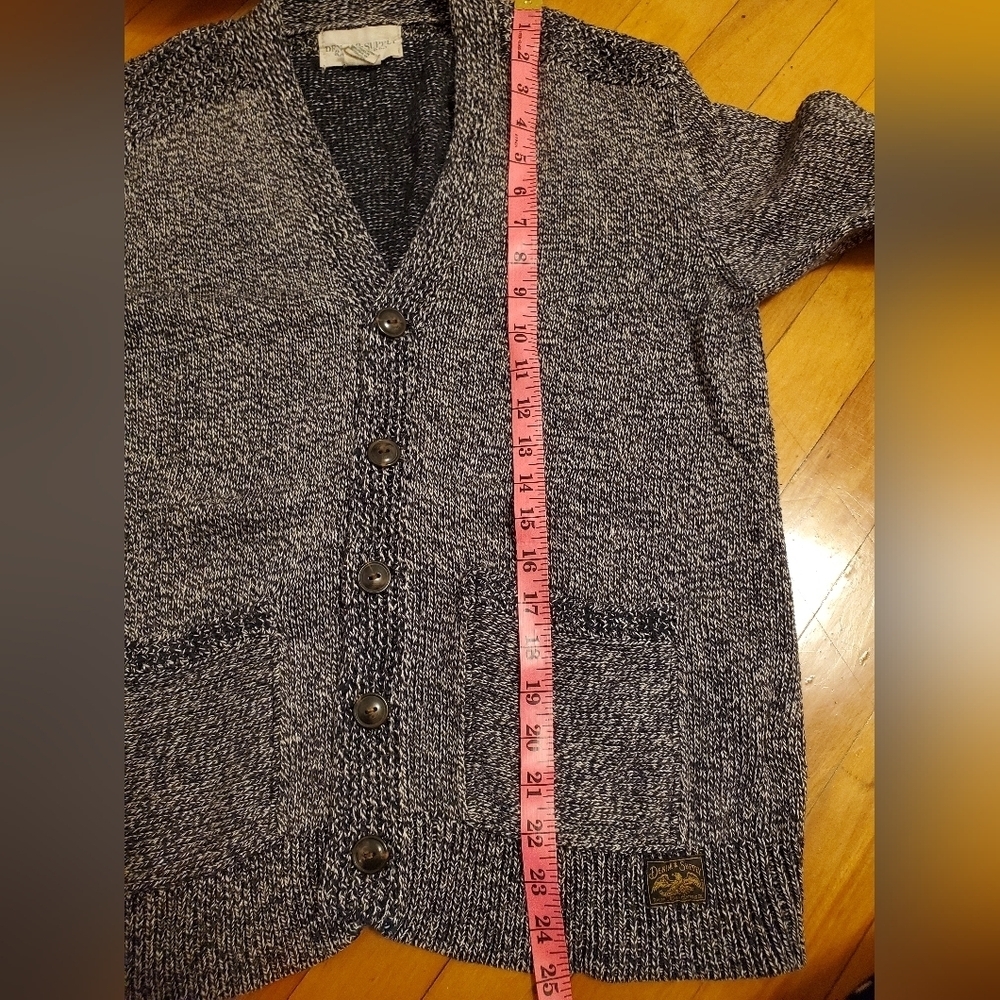 Vintage Denim & Supply Ralph Lauren linen / cotton button down knit cardigan. M. - Picture 11 of 12